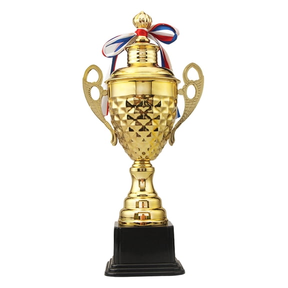 Soccer Football League Match Trophy Trophy Cup Sports Championship Metal Football Competitions Award Cup for Carnival Party 37cm