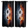 thumbnail image 1 of Soccer Football Net Sketch Curtain For Living Room Kids Bedroom Kitchen Window Curtains Home Interior Drapes, 1 of 7