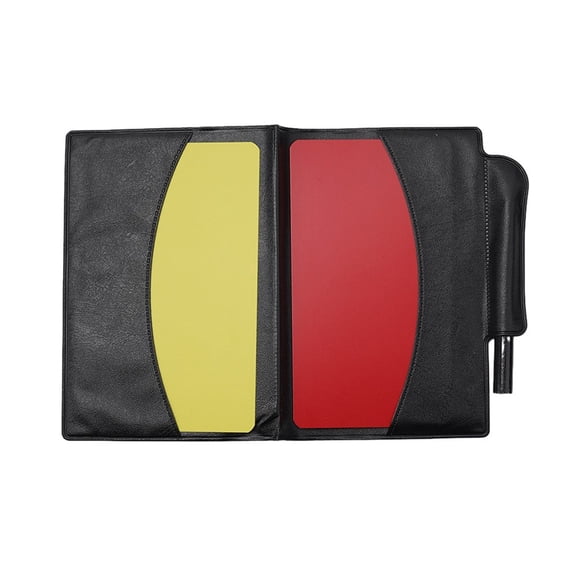 Soccer Football Referee Wallet Notebook with Red Card and Yellow Card