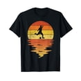 thumbnail image 1 of Soccer Football shirt retro sunset 70s vintage Soccer Short Sleeve T-Shirt Black Tee, 1 of 5