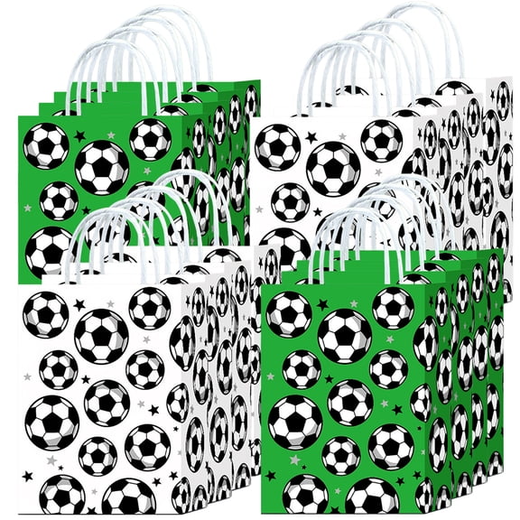 Soccer Gift Bags, Soccer Party Favors Treat Bags for Soccer Party Supplies & Decorations, 16Pcs