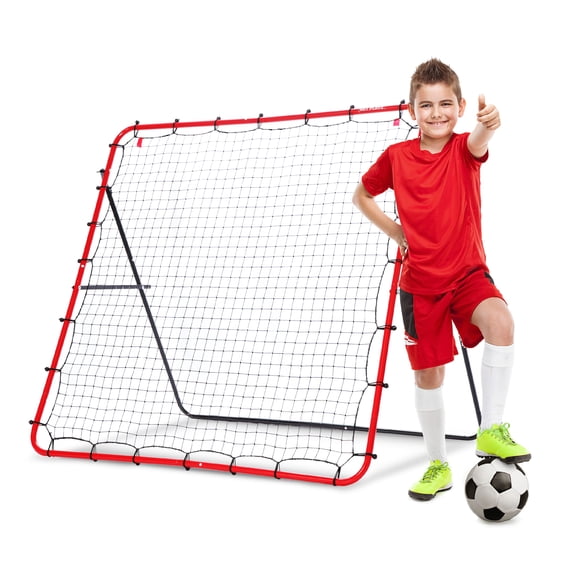 Kick Back Net Net Playz Soccer Rebounder Training Net, 5x5ft Kick-Back Practice Set ...