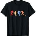 thumbnail image 1 of Soccer Gifts - Retro Vintage Colors Soccer Players T-Shirt, 1 of 4