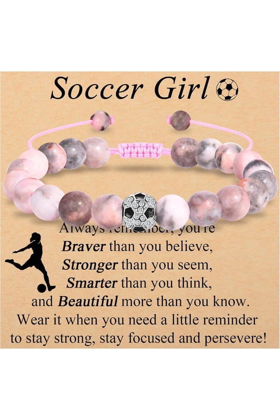 Soccer Gifts Soccer Bracelets for Daughter, Friend, Niece, Granddaughter, Birthday/Christmas/Thanksgiving Gifts