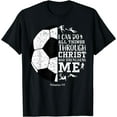 thumbnail image 1 of Soccer Gifts Teen Boys Girls Men Women Sayings Christian T-Shirt Black 3X-Large, 1 of 4