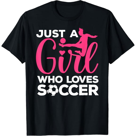 Soccer Girl Art For Girls Kids Toddler Women Soccer Player T-Shirt