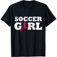 thumbnail image 1 of Soccer Girl Player Silhouette Sport Gift T-Shirt, 1 of 4