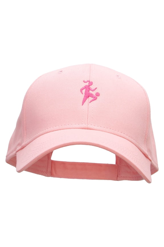 Soccer Girl Skill Embroidered Low Profile Cap - Pink OSFM