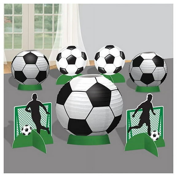 Soccer 'Goal Getter' Deluxe Paper Lantern Table Decorating Kit (7pc)