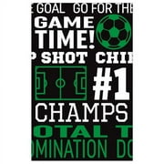 Soccer 'Goal Getter' Plastic Table Cover 1ct