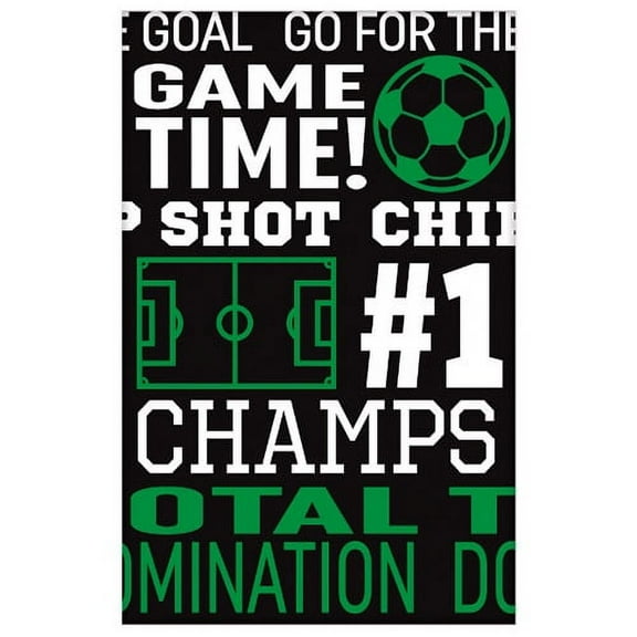 Soccer 'Goal Getter' Plastic Table Cover (1ct)
