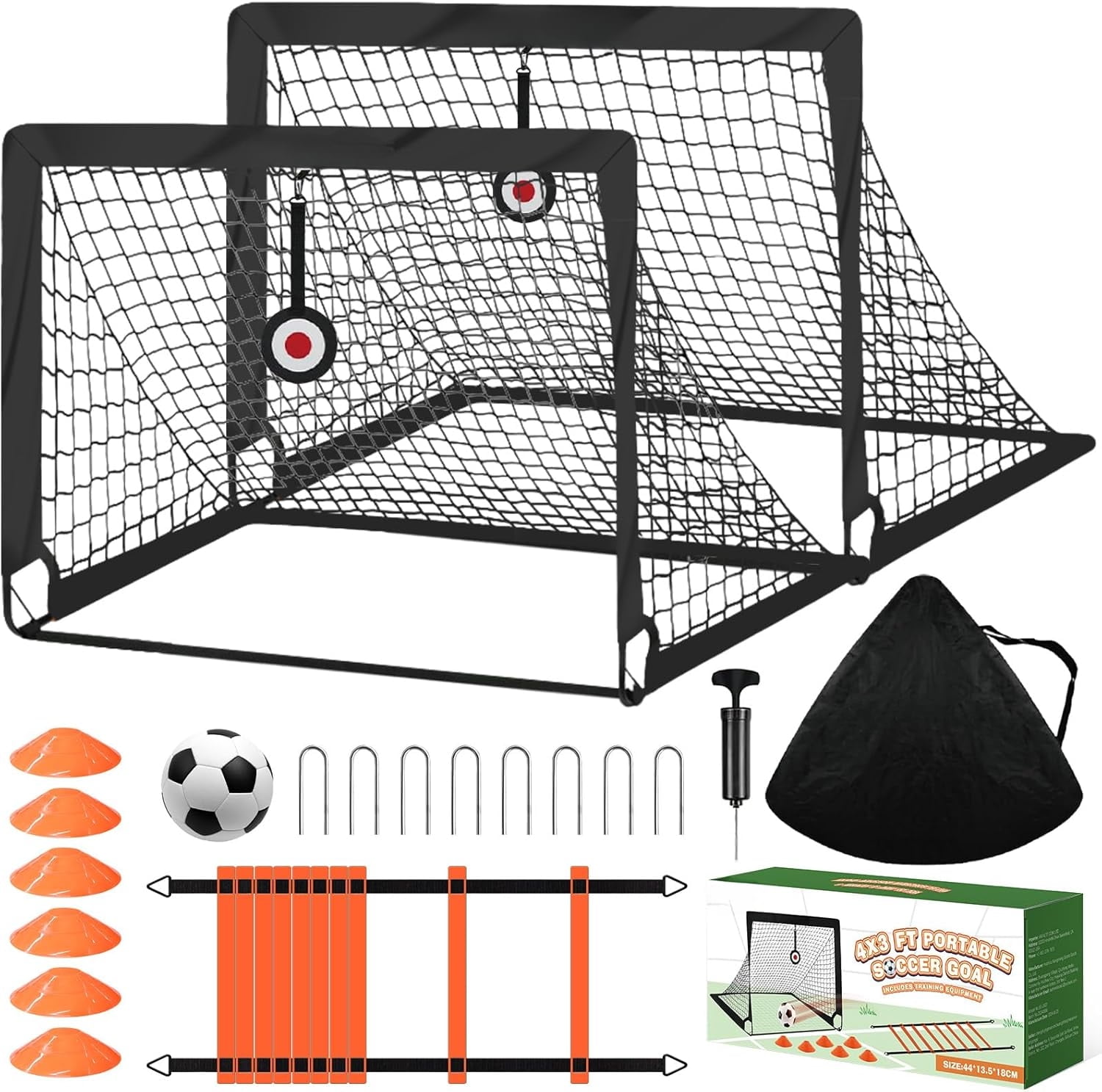 PUGG 2.5' Pop-Up Soccer Goal (Set of 2) - Walmart.com