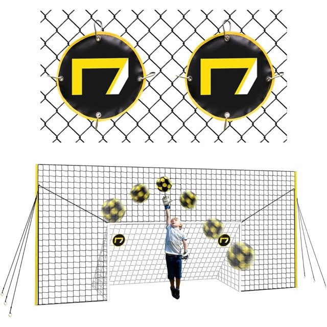 Soccer Goal Net & Soccer Backstop Net with Rebounder Soccer Nets for