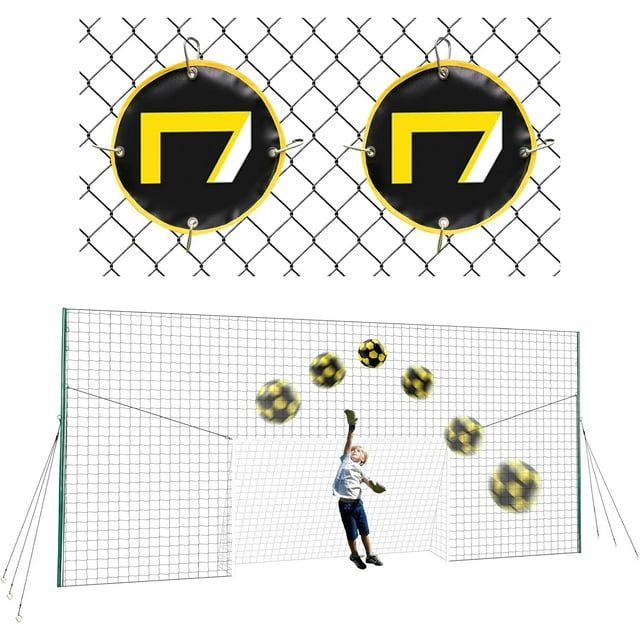 Soccer Goal Net & Soccer Backstop Net with Rebounder Soccer Nets for