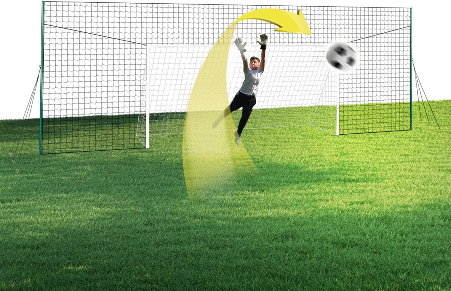 Soccer Goal Net & Soccer Backstop Net with Rebounder Soccer Nets for
