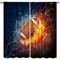 thumbnail image 1 of Soccer Goal Post Curtains for Boy Home Decor, Football Sports Stadium Blackout Rod Pocket Thermal Insulated Drapes Darkening Window Curtain for Bedroom Living Room 42x54 Inch, 1 of 4