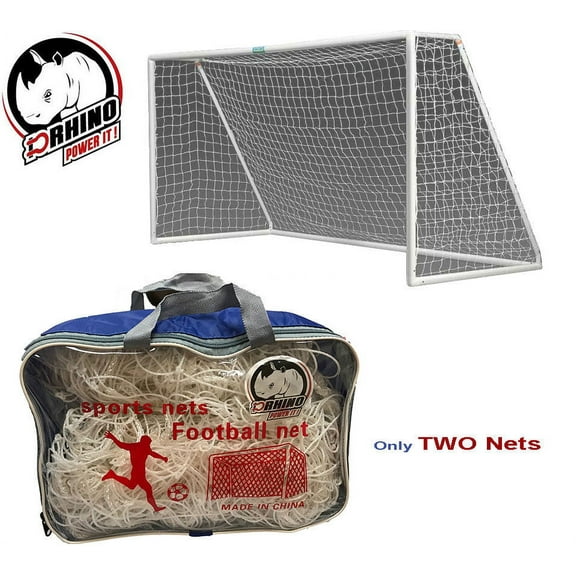Soccer Goal Post Nets Full Size 12' x 6' Football Anchor Ball Training Sets 2pc