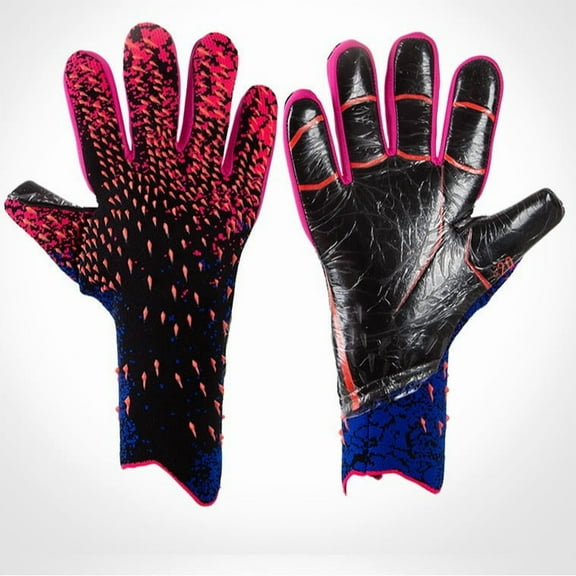 Soccer Goalkeeper Gloves Goalie Training Gloves Strong Grip Anti-slip and Breathable for Adults and Children,9 size,Red,1 pair