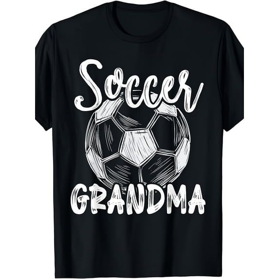 Soccer Grandma Graphic T-Shirt Retro Sports Fan Women's Short Sleeve Tee Cute Athletic Apparel Gift for Grandmother