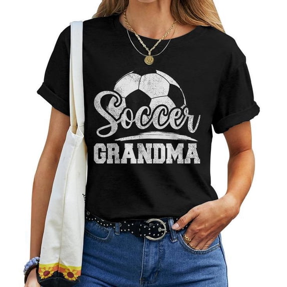 Soccer Grandma Soccer Player Game Day Mother’s Day Women’s T-Shirt | Proud Soccer Grandma Gift | Sports Mom Appreciation Tee | Comfortable Casual Wear