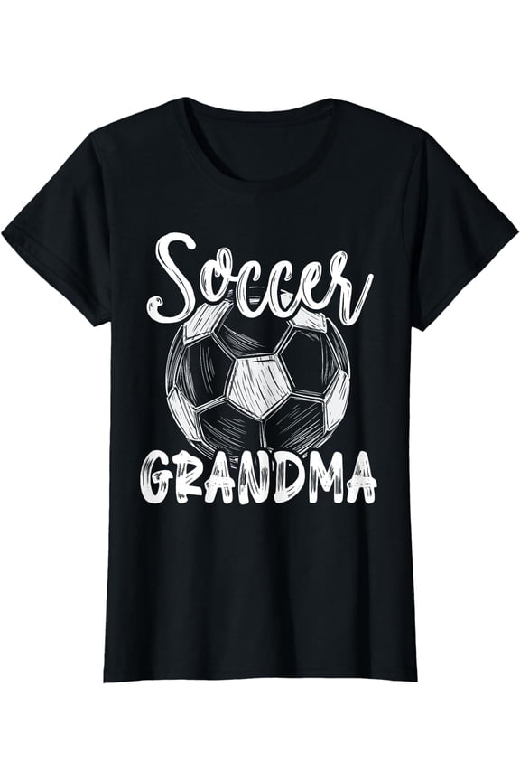 Soccer Grandma Women Family Matching Team Player Soccer Ball T-Shirt