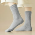 thumbnail image 1 of Soccer Grip Socks Women's Winter Mid Tube Socks with Fleece for Warmth and Cold Protection Fleece Socks Ankle Training Socks Gray One Size, 1 of 7