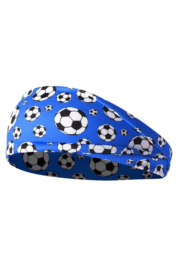 Soccer Headbands For Girls,Headbands For Women,Football Headband,Soccer Headbands for Girls Boys Elastic Headbands Adjustable Hair Accessories Soccer Team Gifts for Girls Teens(Blue)