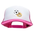 thumbnail image 1 of Soccer Header Embroidered Foam Panel Mesh Snapback - Pink White OSFM, 1 of 5