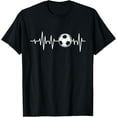 thumbnail image 1 of Soccer Heartbeat - Soccer Lover Soccer Player Soccer Mom T-ShirtMen and women, Black T-shirt, size: Extra large, 1 of 4