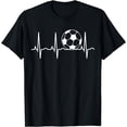 thumbnail image 1 of Soccer Heartbeat T-Shirt - Soccer Ball Heartbeat Tee mens t shirt，black，women，funny，misfits，men，journey，t-shirt, 1 of 4