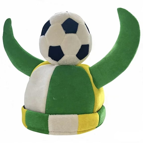 Soccer Horn Hat for Game Day & Themed Events, Football Party Favor Novelty Celebration Cap One Size(green)