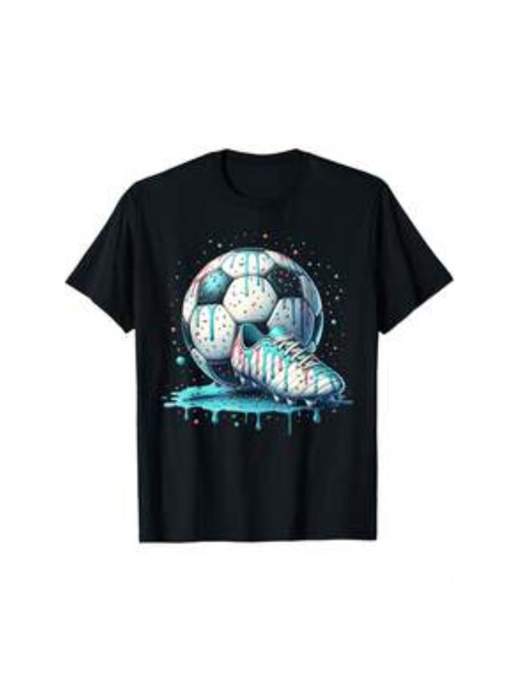 Soccer Ice Cream Sprinkles Theme Youth Respect The Drip Kids, T-Shirt, 180gsm, 100% Cotton