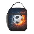 thumbnail image 1 of Soccer Ice Splash Insulated Lunch Box Lunch Bag for Women Men, Portable Leakproof Cute Tote Cooler Meal Bag, Reusable Lunch Container for for Work/Office/Picnic/Travel/School, 1 of 7