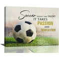thumbnail image 1 of Soccer Inspirational Wall Art Soccer Boys Room Pictures Wall Decor Motivational Sports Theme Canvas Print Painting Framed Modern Home Artwork For Dormitory Bedroom Office 16''x12'', 1 of 6