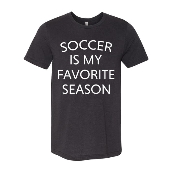 Soccer Is My Favorite Season Unisex Short Sleeve T-Shirt-Black Heather Triblend-xxxl