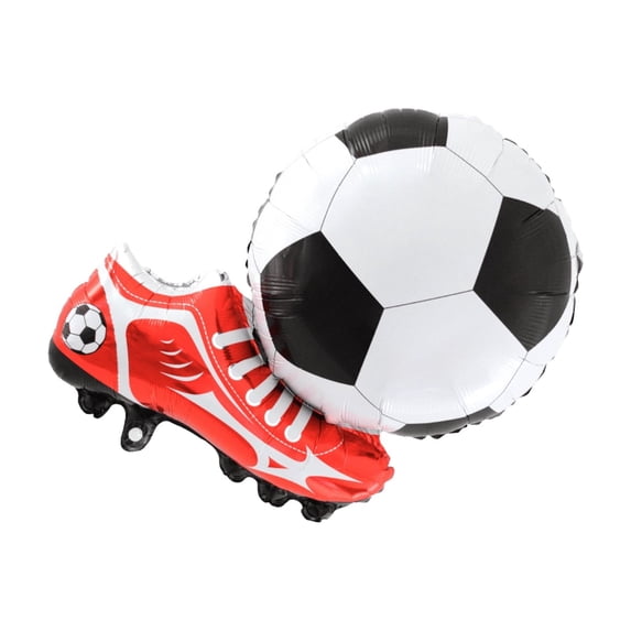 Soccer Jersey Balloons Self-sealing Reusable Aluminum Foil Red White Plaid 50pcs Soccer Party Decorations Birthday Sports Theme Party Supplies