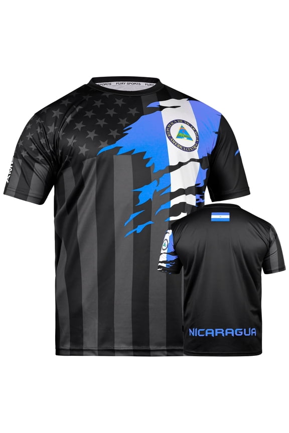 Soccer Jersey for Mexico, Colombia, Cuba, Peru, Guatemala, Brazil, Honduras, El Salvador, Venezuela, Jamaica, Haiti (US, Alpha, Medium, Regular, Regular, Nicaragua)