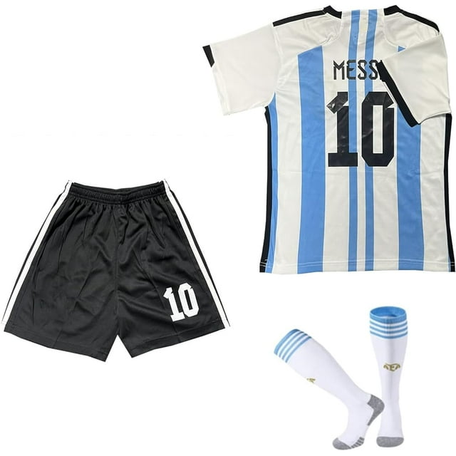 Soccer Jerseys for Kids Boys & Girls Youth Argentina 10 Soccer Practice Jersey Set Uniform