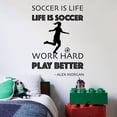 thumbnail image 1 of Soccer Is Life Life Is Soccer Work Hard Play Better - Alex Morgan Quote Soccer Quotes Wall Sticker Vinyl Decal Home Decor For Girl Children Room Home Bedroom Decoration Sticker Size (20x20 inch), 1 of 3