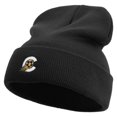 thumbnail image 1 of Soccer Logo Embroidered 12 Inch Long Knitted Beanie - Black OSFM, 1 of 5