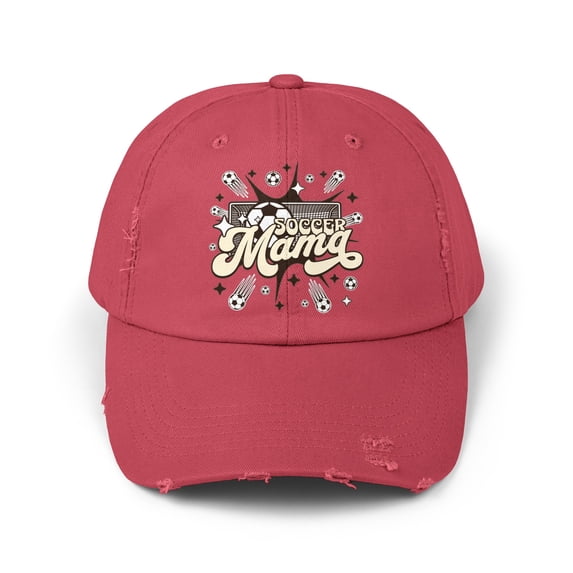 Soccer Mama Unisex Distressed Cap Vintage Soccer Baseball Cap Soccer Hat