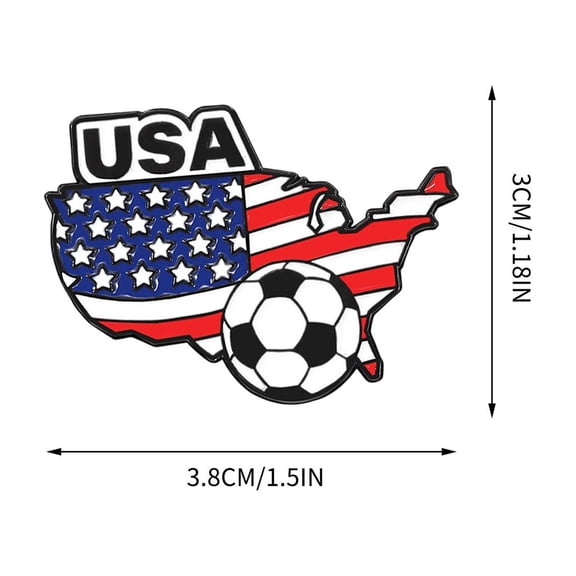 Soccer Match Badge Brooch Pin Alloy Metal Souvenir Fan Gift 1 Count