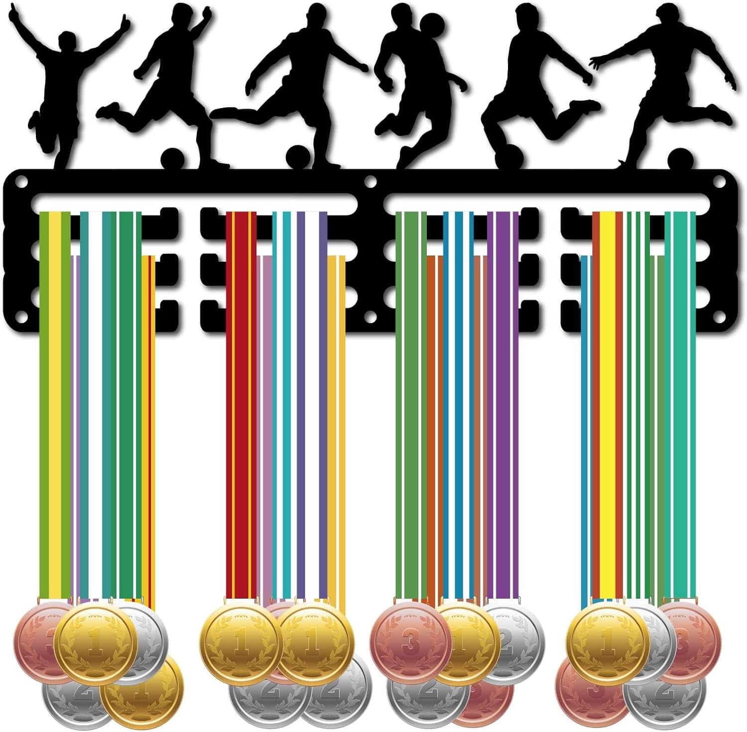 Soccer Medal Hanger Display Medal Holder Sports Race Competition Awards ...