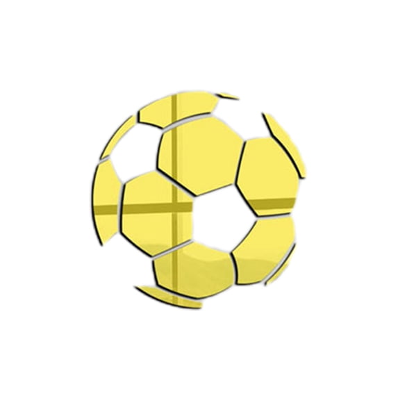 Soccer Mirror Wall Decal,Acrylic Wall Decoration,Sports Wall Stickers for Boys Bedroom, Dressing Room, Wardrobe, Door