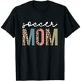 thumbnail image 1 of Soccer Mom Cute Mom Life Soccer Game Day Cheer Mom leopard T-Shirt, 1 of 2