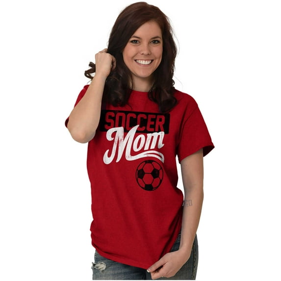 Soccer Mom Cute Proud Sports Mother Women's Graphic T Shirt Tees Brisco Brands X