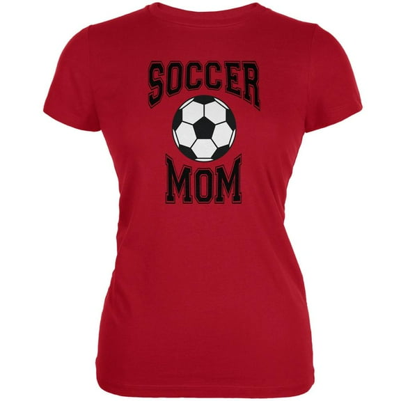 Soccer Mom Red Juniors Soft T-Shirt - Large