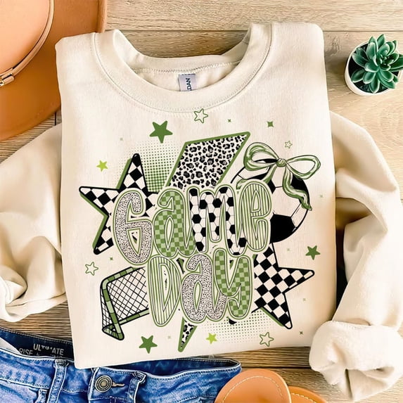 Soccer Mom Sweatshirt, Coquette Game Day Soccer Shirt, Soccer Mama Pullover, Retro Sports Season Sweatshirt, Girls Soccer Gift Outfit