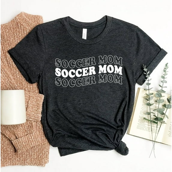 Soccer Mom T-shirt Game Day Shirt Gift Football Lover Top Coach Mama Tee Women For Cute Birthday