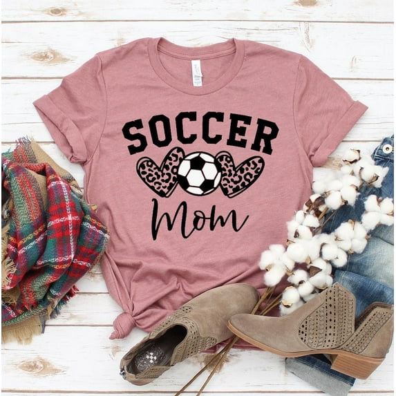 Soccer Mom T-shirt Sports Shirt Team Tshirt Game Day Gift Women's Football Top Match Shirts Player Tee